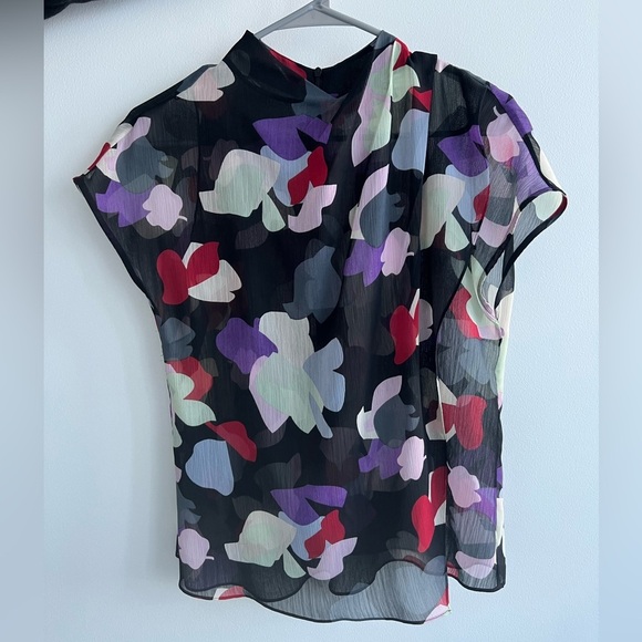 Armani Draped Floral Print Blouse - Picture 3 of 12